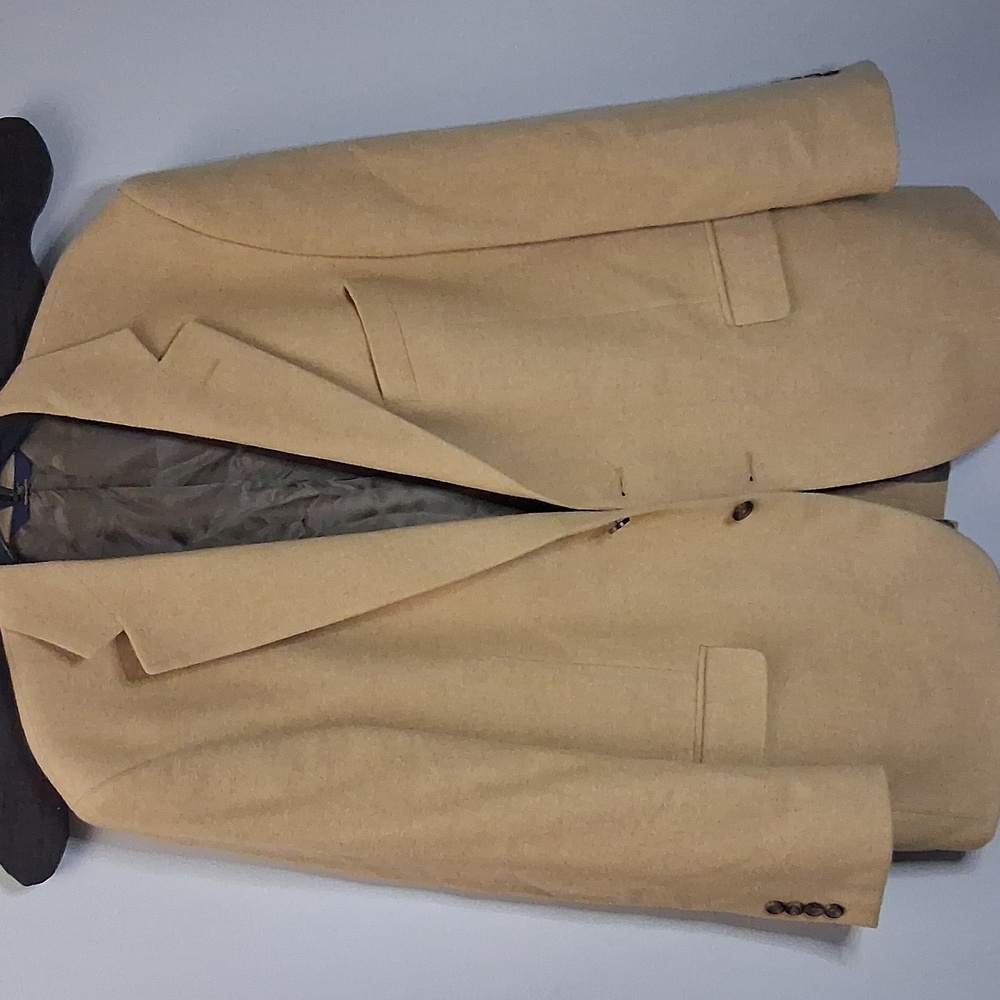 Brooks Brothers Traditional Fit Camel Hair Twill 1818 Tan Sport Blazer Size 44R - Picture 2 of 6
